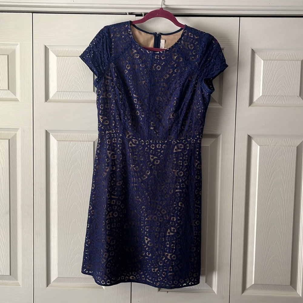 Blue lace dress